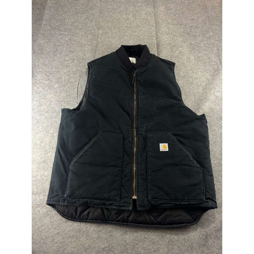 Carhartt BLK Arctic Quilt Lined Duck Vest Black Mens XL? Workwear Outerwear